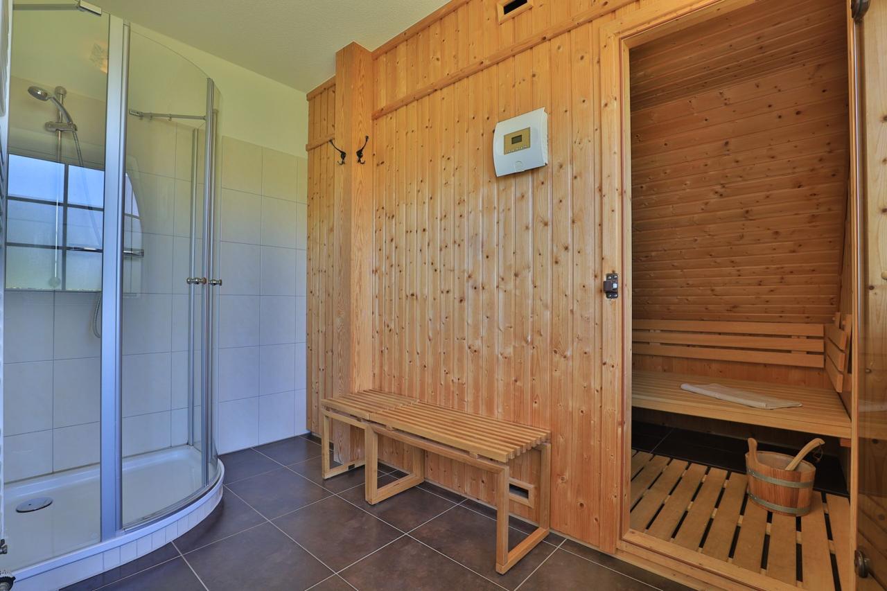 Sauna im Obergeschoss